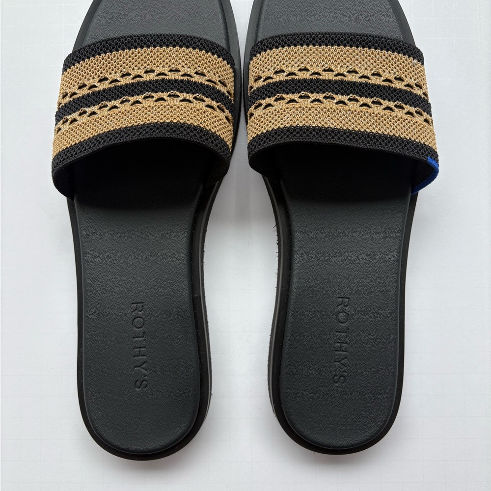 Rothy's The Slide Sandle in Gilded Crochet